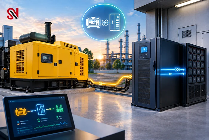 UPS هنگام اتصال به دیزل ژنراتور چگونه کار میکند؟