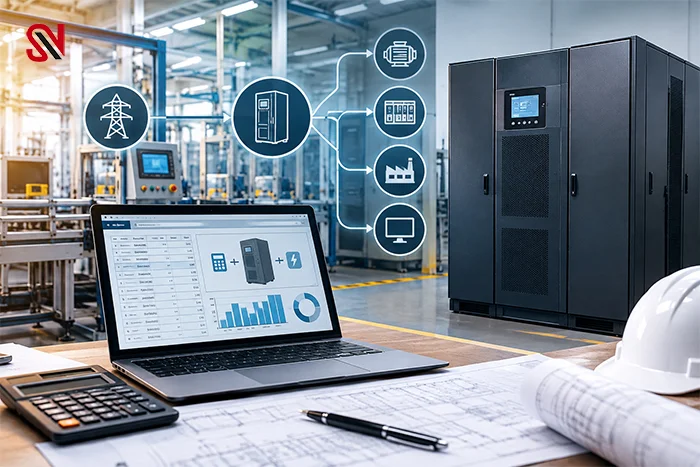 ظرفیت UPS صنعتی دقیقاً چه چیزی را مشخص میکند؟