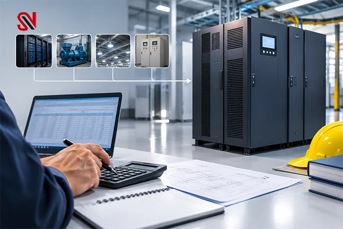 تبدیل توان مصرفی به ظرفیت UPS