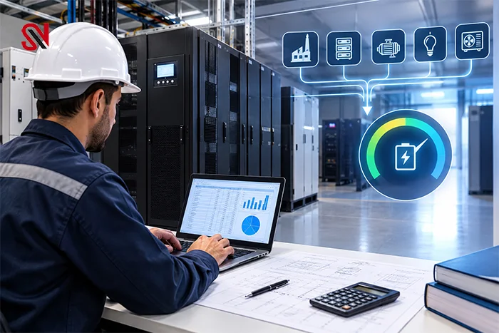 یک مثال واقعی برای محاسبه ظرفیت UPS صنعتی